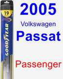 Passenger Wiper Blade for 2005 Volkswagen Passat - Hybrid