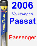 Passenger Wiper Blade for 2006 Volkswagen Passat - Hybrid