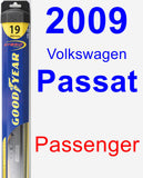 Passenger Wiper Blade for 2009 Volkswagen Passat - Hybrid