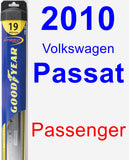 Passenger Wiper Blade for 2010 Volkswagen Passat - Hybrid