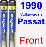 Front Wiper Blade Pack for 1990 Volkswagen Passat - Hybrid