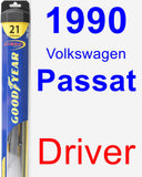 Driver Wiper Blade for 1990 Volkswagen Passat - Hybrid