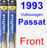 Front Wiper Blade Pack for 1993 Volkswagen Passat - Hybrid