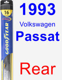 Rear Wiper Blade for 1993 Volkswagen Passat - Hybrid