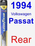 Rear Wiper Blade for 1994 Volkswagen Passat - Hybrid