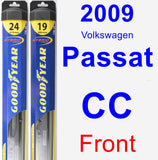 Front Wiper Blade Pack for 2009 Volkswagen Passat CC - Hybrid