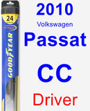 Driver Wiper Blade for 2010 Volkswagen Passat CC - Hybrid