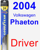 Driver Wiper Blade for 2004 Volkswagen Phaeton - Hybrid