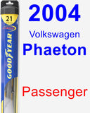 Passenger Wiper Blade for 2004 Volkswagen Phaeton - Hybrid