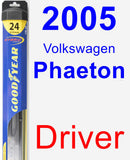 Driver Wiper Blade for 2005 Volkswagen Phaeton - Hybrid