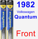 Front Wiper Blade Pack for 1982 Volkswagen Quantum - Hybrid