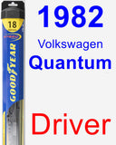 Driver Wiper Blade for 1982 Volkswagen Quantum - Hybrid