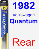 Rear Wiper Blade for 1982 Volkswagen Quantum - Hybrid
