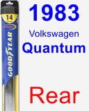 Rear Wiper Blade for 1983 Volkswagen Quantum - Hybrid