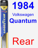 Rear Wiper Blade for 1984 Volkswagen Quantum - Hybrid