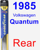 Rear Wiper Blade for 1985 Volkswagen Quantum - Hybrid