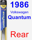 Rear Wiper Blade for 1986 Volkswagen Quantum - Hybrid