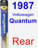 Rear Wiper Blade for 1987 Volkswagen Quantum - Hybrid