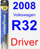 Driver Wiper Blade for 2008 Volkswagen R32 - Hybrid