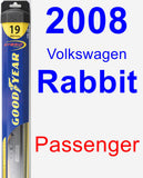 Passenger Wiper Blade for 2008 Volkswagen Rabbit - Hybrid