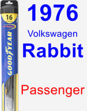 Passenger Wiper Blade for 1976 Volkswagen Rabbit - Hybrid