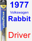 Driver Wiper Blade for 1977 Volkswagen Rabbit - Hybrid