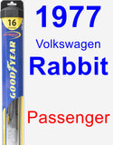 Passenger Wiper Blade for 1977 Volkswagen Rabbit - Hybrid