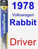 Driver Wiper Blade for 1978 Volkswagen Rabbit - Hybrid