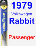 Passenger Wiper Blade for 1979 Volkswagen Rabbit - Hybrid