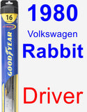 Driver Wiper Blade for 1980 Volkswagen Rabbit - Hybrid