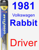 Driver Wiper Blade for 1981 Volkswagen Rabbit - Hybrid