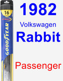 Passenger Wiper Blade for 1982 Volkswagen Rabbit - Hybrid