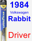 Driver Wiper Blade for 1984 Volkswagen Rabbit - Hybrid