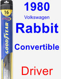 Driver Wiper Blade for 1980 Volkswagen Rabbit Convertible - Hybrid