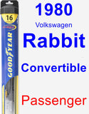 Passenger Wiper Blade for 1980 Volkswagen Rabbit Convertible - Hybrid