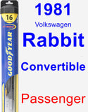 Passenger Wiper Blade for 1981 Volkswagen Rabbit Convertible - Hybrid