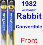 Front Wiper Blade Pack for 1982 Volkswagen Rabbit Convertible - Hybrid