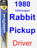 Driver Wiper Blade for 1980 Volkswagen Rabbit Pickup - Hybrid