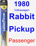 Passenger Wiper Blade for 1980 Volkswagen Rabbit Pickup - Hybrid