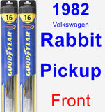 Front Wiper Blade Pack for 1982 Volkswagen Rabbit Pickup - Hybrid