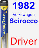 Driver Wiper Blade for 1982 Volkswagen Scirocco - Hybrid