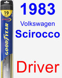 Driver Wiper Blade for 1983 Volkswagen Scirocco - Hybrid