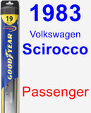 Passenger Wiper Blade for 1983 Volkswagen Scirocco - Hybrid