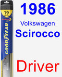 Driver Wiper Blade for 1986 Volkswagen Scirocco - Hybrid