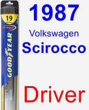 Driver Wiper Blade for 1987 Volkswagen Scirocco - Hybrid