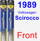 Front Wiper Blade Pack for 1989 Volkswagen Scirocco - Hybrid