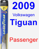 Passenger Wiper Blade for 2009 Volkswagen Tiguan - Hybrid