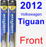 Front Wiper Blade Pack for 2012 Volkswagen Tiguan - Hybrid