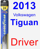 Driver Wiper Blade for 2013 Volkswagen Tiguan - Hybrid