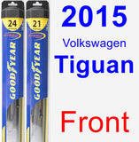 Front Wiper Blade Pack for 2015 Volkswagen Tiguan - Hybrid